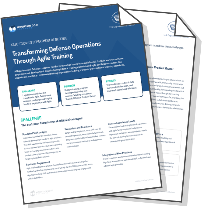 Cover of the Transforming Defense Operations case study
